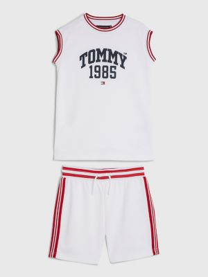 Kids' Varsity Tank and Short Set, White