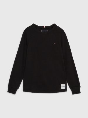 Tommy hilfiger black long hot sale sleeve