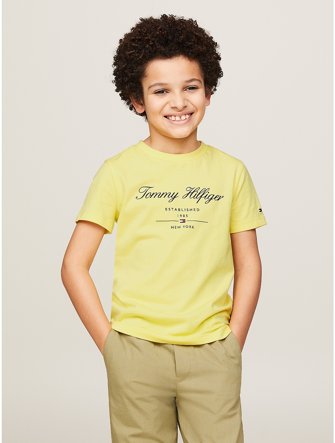 Tommy Hilfiger Boys' Kids' Script Logo Cotton Jersey T-Shirt