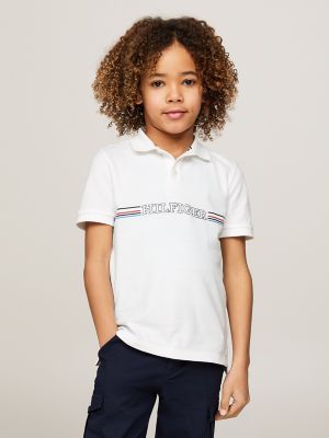 Kids' Track Stripe Pique Polo | Tommy Hilfiger