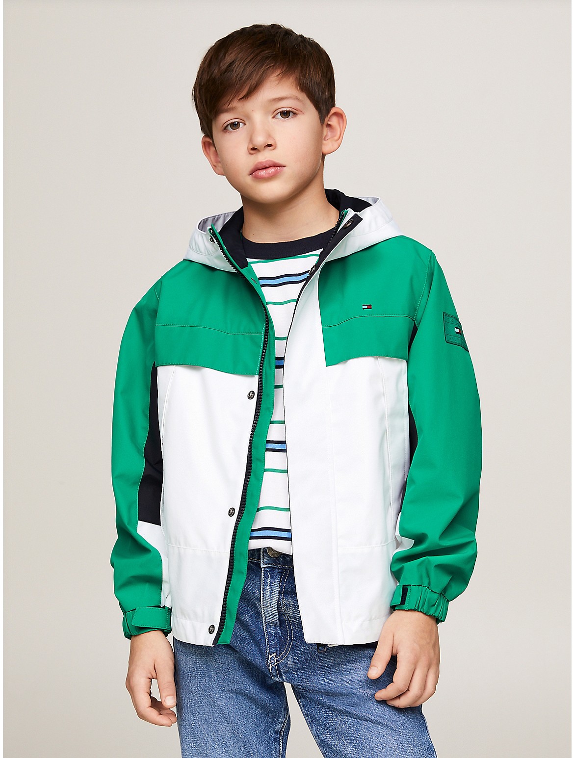 Tommy Hilfiger Boys' Kids' Colorblock Hooded Jacket