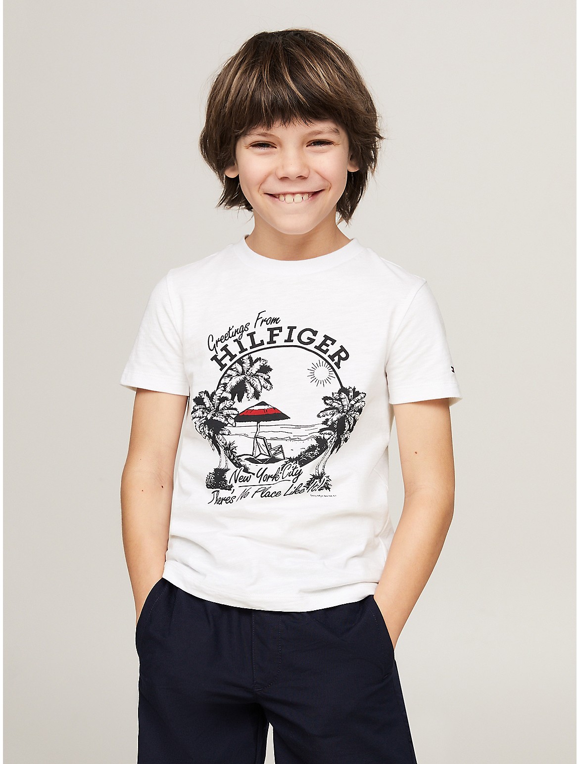Tommy Hilfiger Boys' Kids' Vacation Slub Cotton T-Shirt