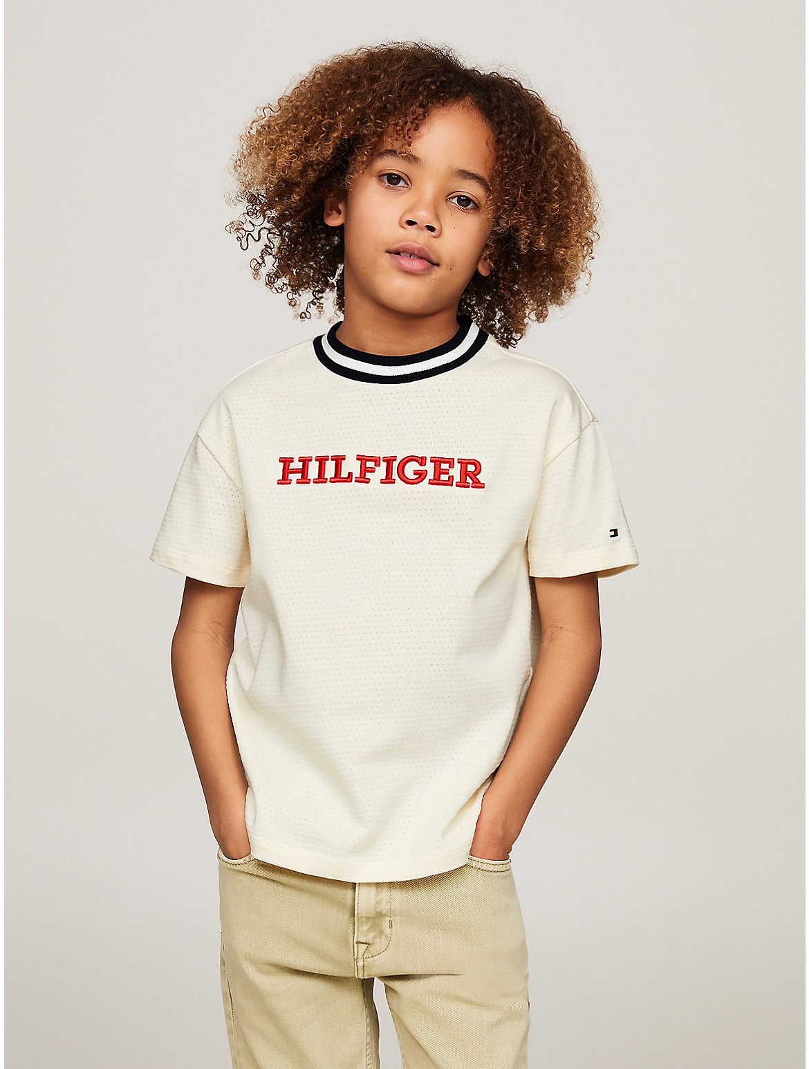 Tommy Hilfiger Boys' Kids' Embroidered Logo Sport T-Shirt