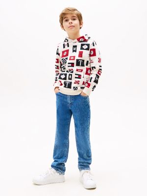 Kids Allover Flag Pullover Hoodie