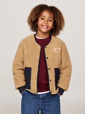 Kids Reversible Quilted Teddy Jacket Tommy Hilfiger