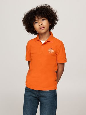 Orange polo shirt kids hotsell