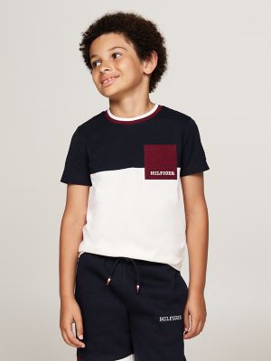Kids Embroidered Colorblock T Shirt Tommy Hilfiger