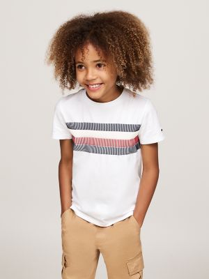 Kids Stripe Print T Shirt Tommy Hilfiger