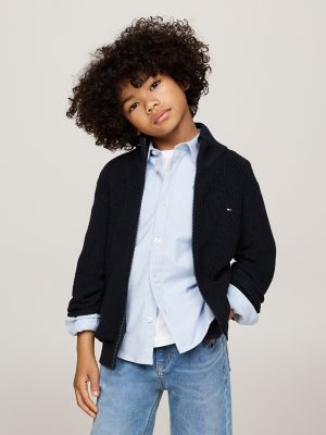 Kids Solid Zip Cardigan Tommy Hilfiger