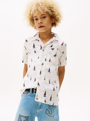 Kids' Allover Sail Print Shirt, All Over Boat Print