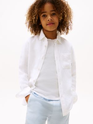 Kids' Relaxed Linen-Blend Shirt