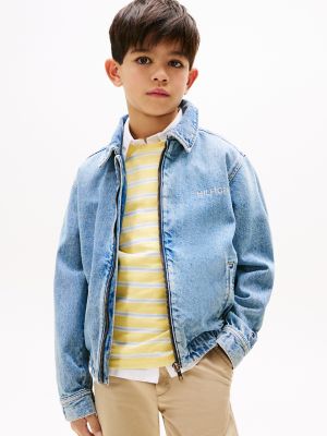 Kids' Relaxed Fit Denim Jacket, Light Blue Denim
