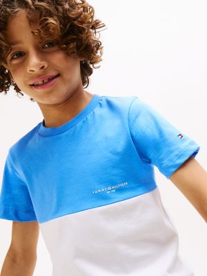 Kids' Colorblock Top and Short Set, Blue Spell / White Colorblock