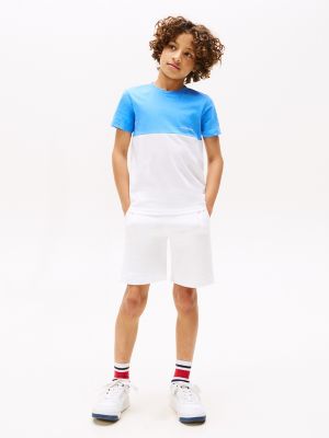 Kids' Colorblock Top and Short Set, Blue Spell / White Colorblock