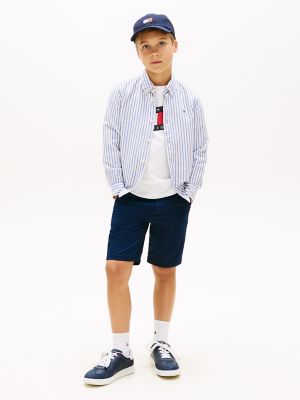 Детские рубашки Tommy Hilfiger Kids' Striped Linen-Blend Shirt — фото 2