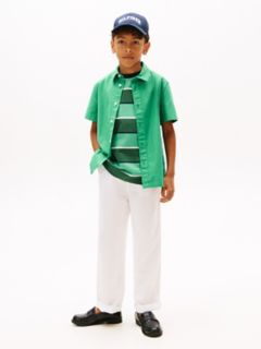 Kids' Relaxed Linen-Blend Pant — White 2