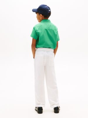 Детские брюки Tommy Hilfiger Kids' Relaxed Linen-Blend Pant — фото 4
