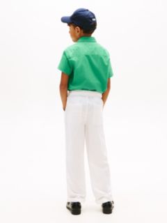 Kids' Relaxed Linen-Blend Pant — White 4