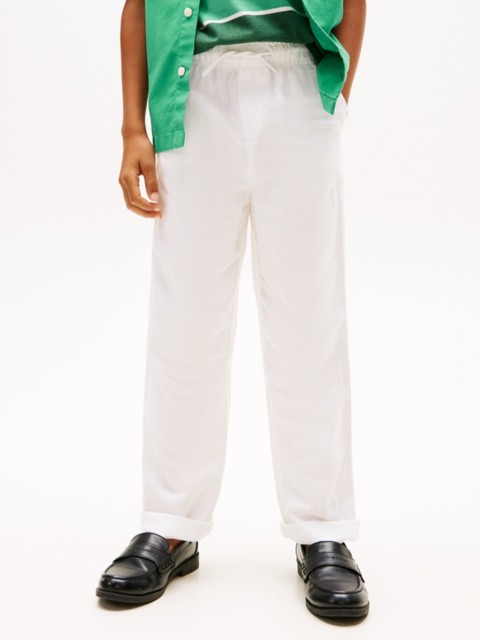 Детские брюки Tommy Hilfiger Kids' Relaxed Linen-Blend Pant