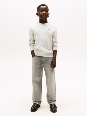 Kids' Grey Wash Skater Jean, Grey Denim