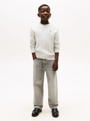 Kids' Grey Wash Skater Jean, Grey Denim