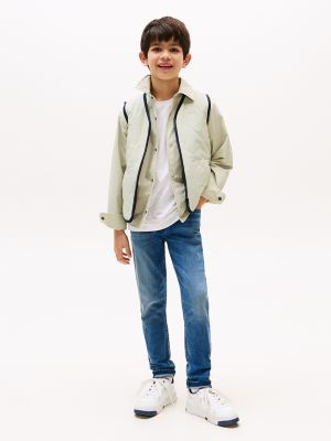 Kids' Faded Mid-Wash Slim Fit Jean, Blue