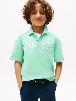 Kids' Mixed Logo Polo, Menthol