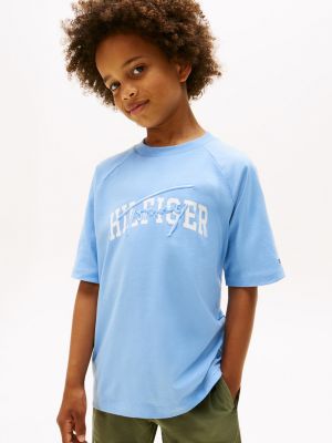 Kids' Mixed Logo T-Shirt, Cloudy Blue