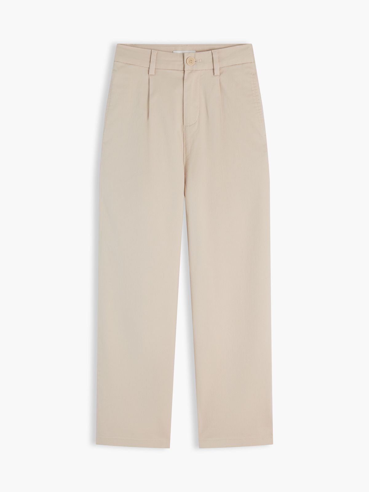 Kids' Pleated Chino Pant — Classic Beige