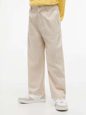 Kids' Pleated Chino Pant, Classic Beige