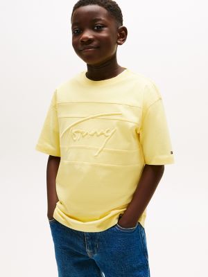 Kids' Embroidered Tommy Flag T-Shirt, Citronella