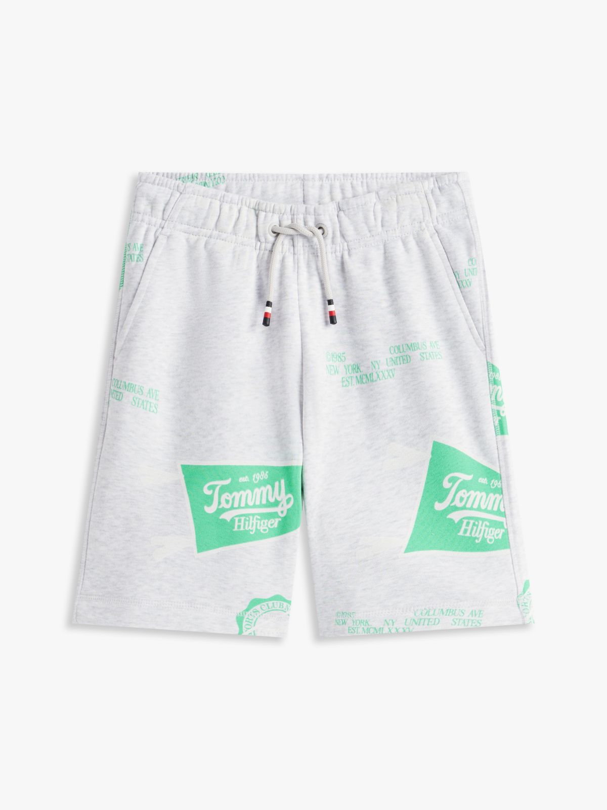 Kids' Allover Mixed Logo Sweatshort — Grey Heather