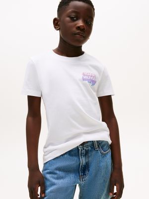 Kids' Hilfiger Repeat Logo T-Shirt, White