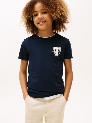 Kids' Varsity Graphic T-Shirt, Dark Night Navy