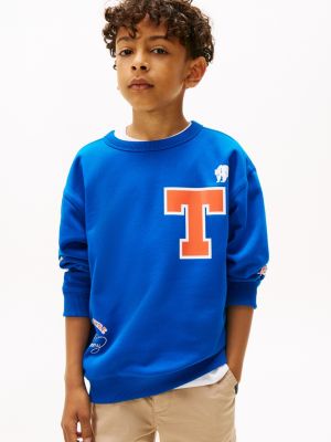 Kids' Camp Graphic Sweatshirt, Vibrant Indigo