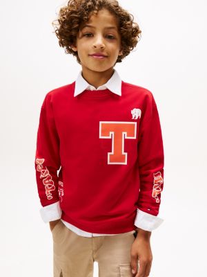 Kids' Camp Graphic Sweatshirt, Medium Red