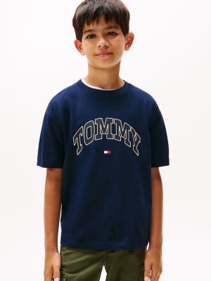 Kids' Varsity Logo T-Shirt, Dark Blue
