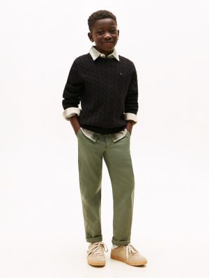 Kids' Herringbone Stretch Cargo Pant, Pewter Green