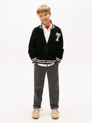Kids' Herringbone Stretch Cargo Pant, Washed Black