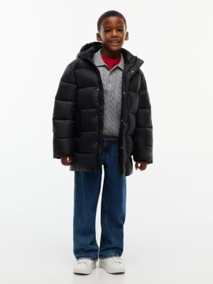 Детская куртка Tommy Hilfiger Hooded Quilted Parka, цвет: Чёрный — фото 2
