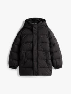 Kids' Hooded Quilted Parka Jacket — Black 6