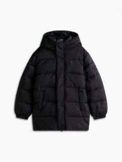 Kids' Hooded Quilted Parka Jacket — Black 7