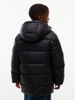 Kids' Hooded Quilted Parka Jacket — Black 5