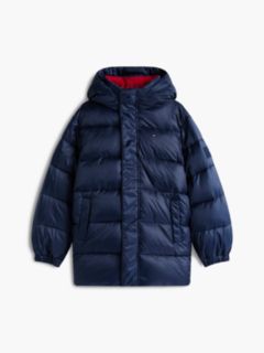 Kids' Hooded Quilted Parka Jacket — Navy 7
