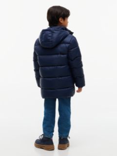 Kids' Hooded Quilted Parka Jacket — Navy 5