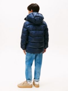 Kids' Hooded Quilted Parka Jacket — Navy 6