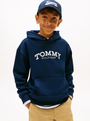 Kids' Monotype Logo Pullover Hoodie, Dark Night Navy