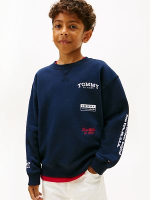 Kids' Multi-Logo Sweatshirt, Dark Night Navy