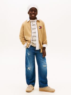 Kids' Distressed Baggy Stretch Jean, Denim Dark