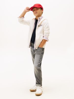 Kids' Straight Stretch Jean, Mid grey